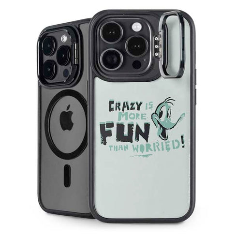 Looney Tunes Daffy Duck Crazy iPhone 14 Pro Kickstand Case